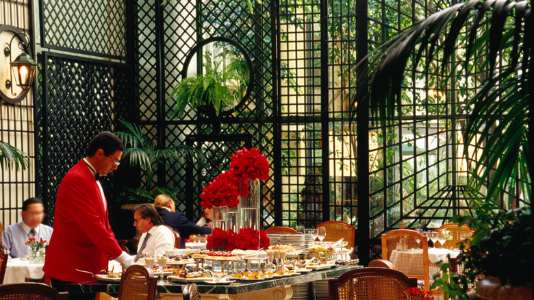 waiter at Alvear Palace Hotel restaurant