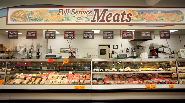 Grocery meat department