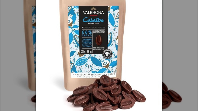 Valrhona chocolate in bag